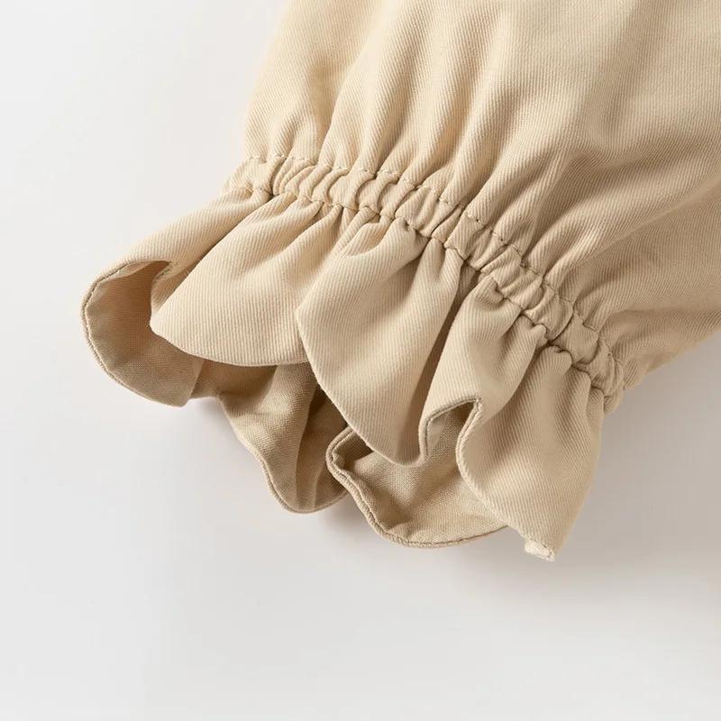 Dave Bella veste pour enfants automne printemps Trench manteaux pour adolescentes doux haut kaki vêt