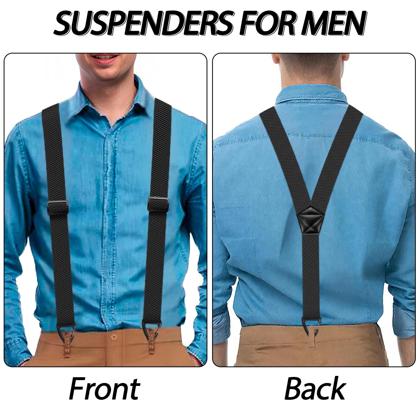 Bretelles cachées pour hommes, travail robuste sous le dos en Y, vêtements de 1.5 pouces avec 3 bouc