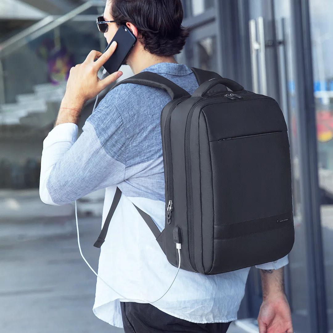 MARK RYDEN sac à dos de voyage hommes sac à dos d'affaires école extensible USB sac grande capacité 