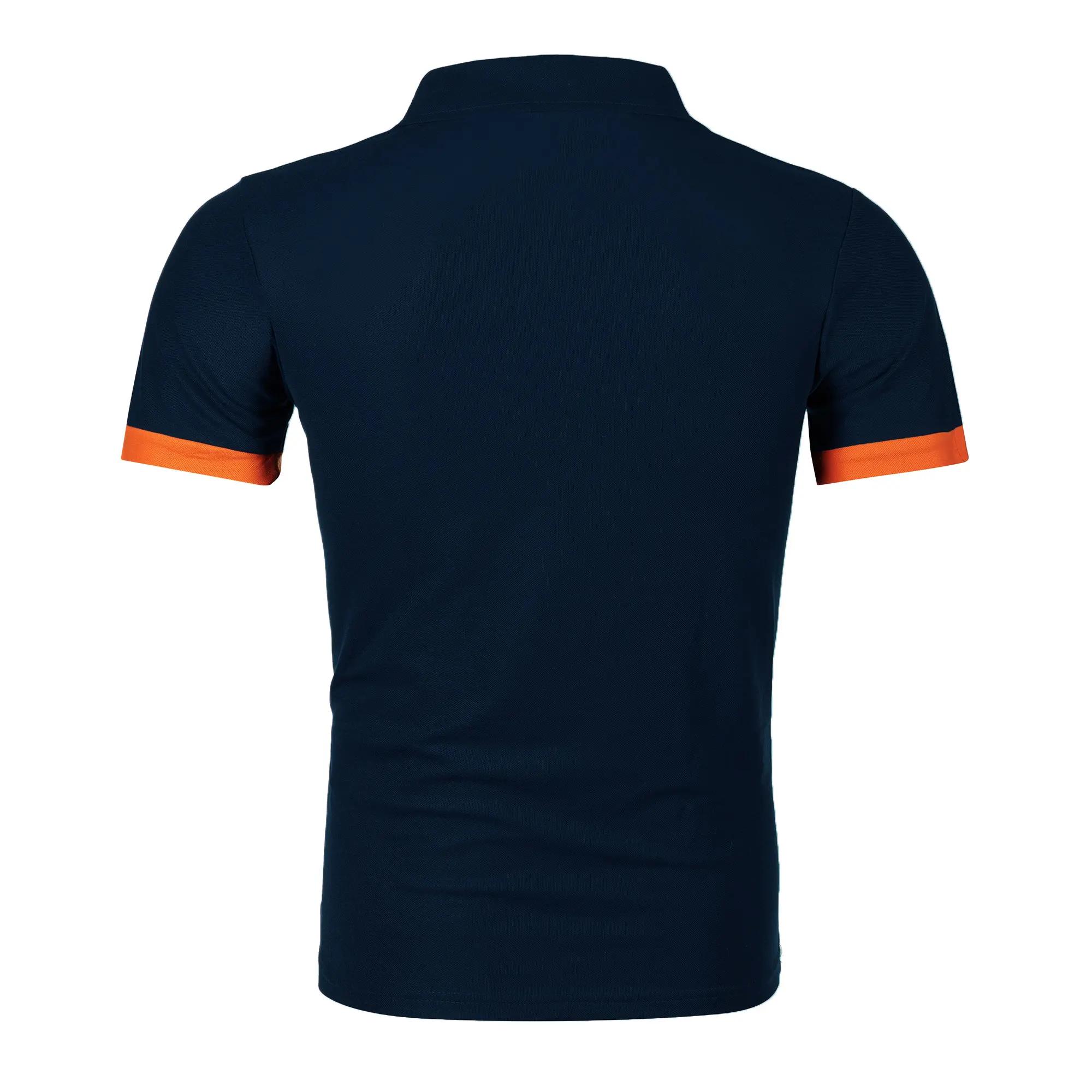 Manches courtes pour hommes, couleur assortie, mode avec revers pour hommes, manches courtes