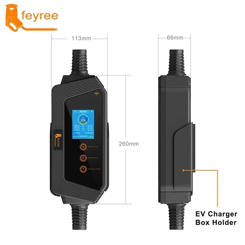 Feyree 22KW 32A 3 phases Type2 chargeur EV Portable Wi-Fi APP contrôle EVSE boîte de charge Station 