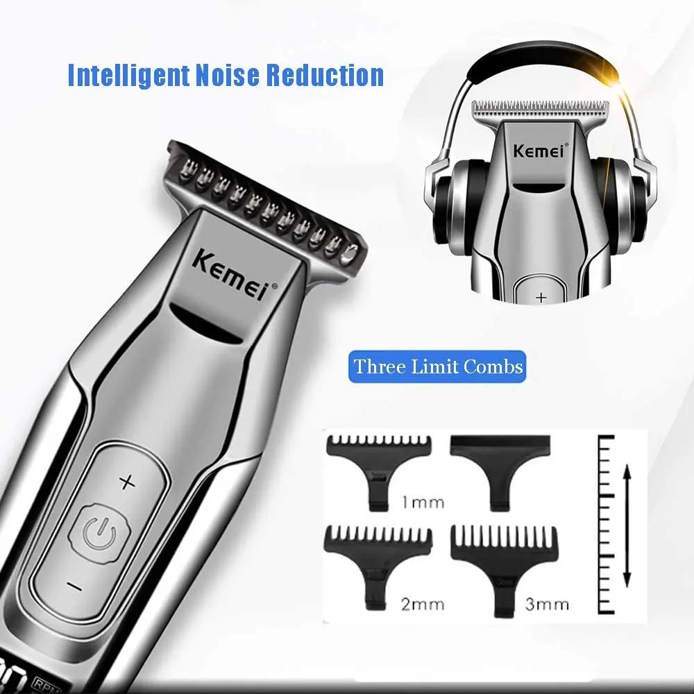 Kemei tondeuse à cheveux professionnelle tondeuse à barbe pour hommes vitesse réglable LED tondeuse 