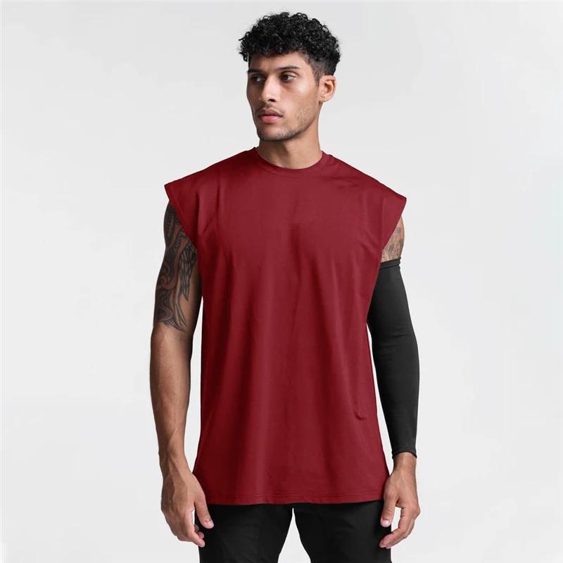 Débardeur d'exercice respirant pour hommes, Fitness, course à pied, sport décontracté, T-shirts sans