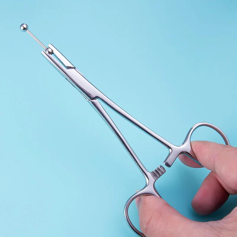 Outil de maintien d'ancre cutanée en acier chirurgical stérile, pince à épiler, pince à disque profe