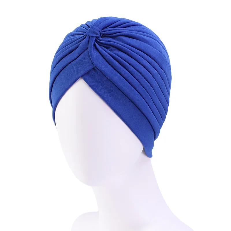 Femmes extensible Turban casquette musulman Hijabs chapeau femme intérieur Hijab solide arabe indien