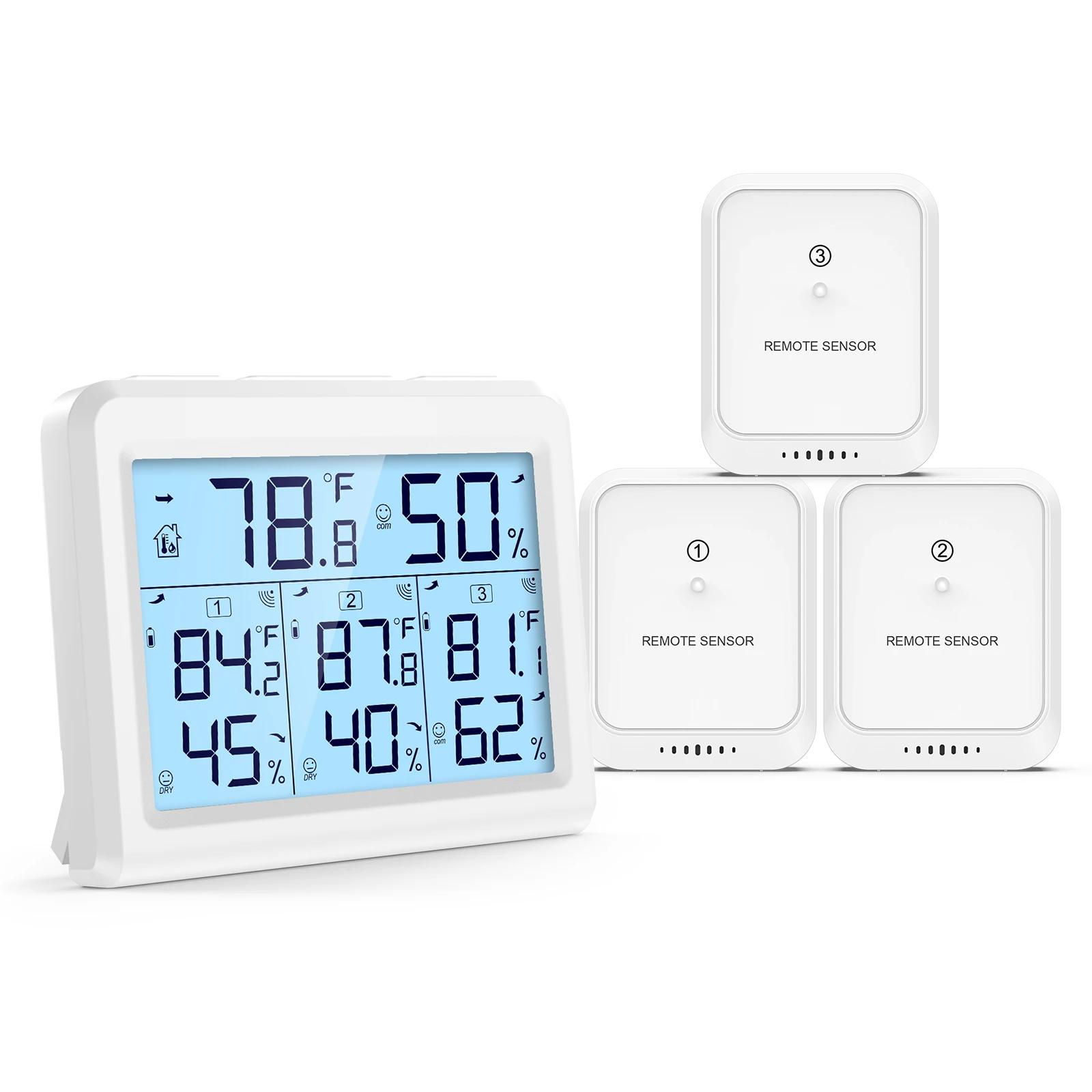 ORIA Thermomètre hygromètre numérique Thermomètre extérieur intérieur Moniteur de jauge de températu