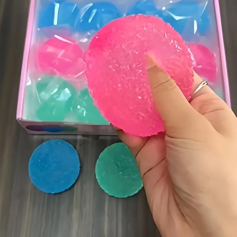 Boule de glace Maltose jouets spongieux bleu Mochi sensoriel Fidgets jouet simulé Transparent Anti-S