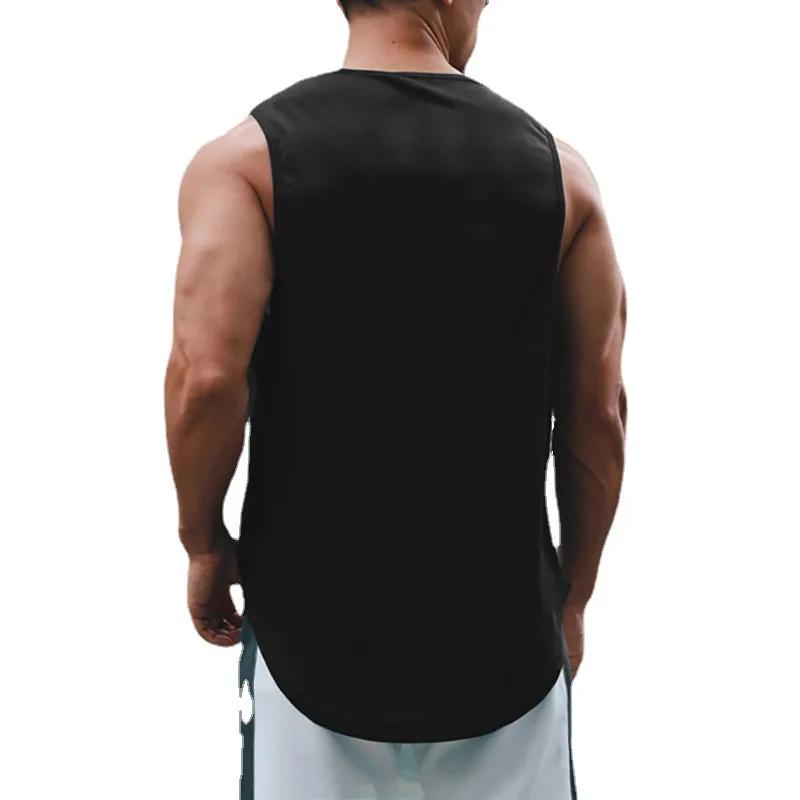 Débardeur de gymnastique d'été pour hommes, vêtements d'entraînement de Fitness, chemise ample sans