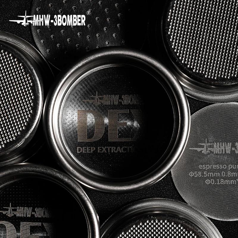 Panier-filtre à café expresso de précision MHW-3BOMBER DEX 58,5 mm avec tamis à pucks pour porte-fil
