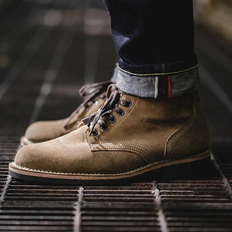 Bottes de travail pour hommes printemps Style américain bottes hautes dans le désert bottes militair