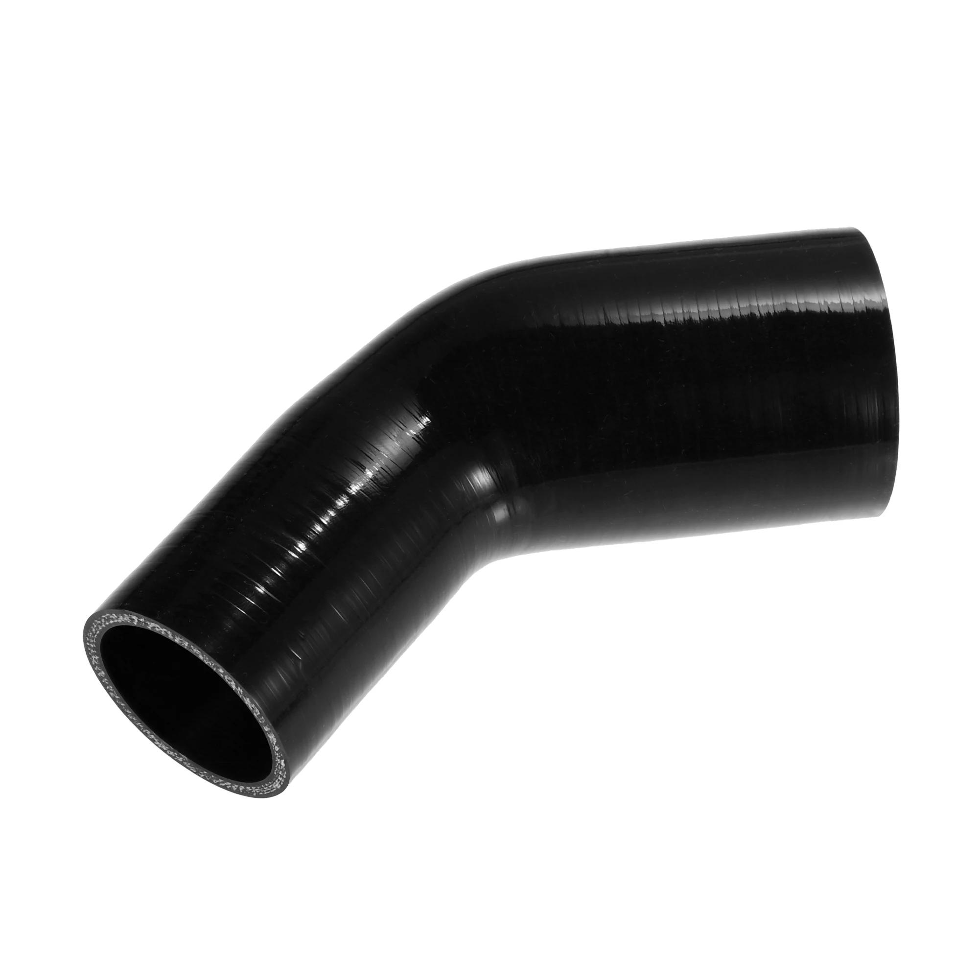 UXCELL 45 degrés 51mm-63mm 70mm-76mm ID 4 plis réducteur de coude de voiture coupleur de tuyau en Si