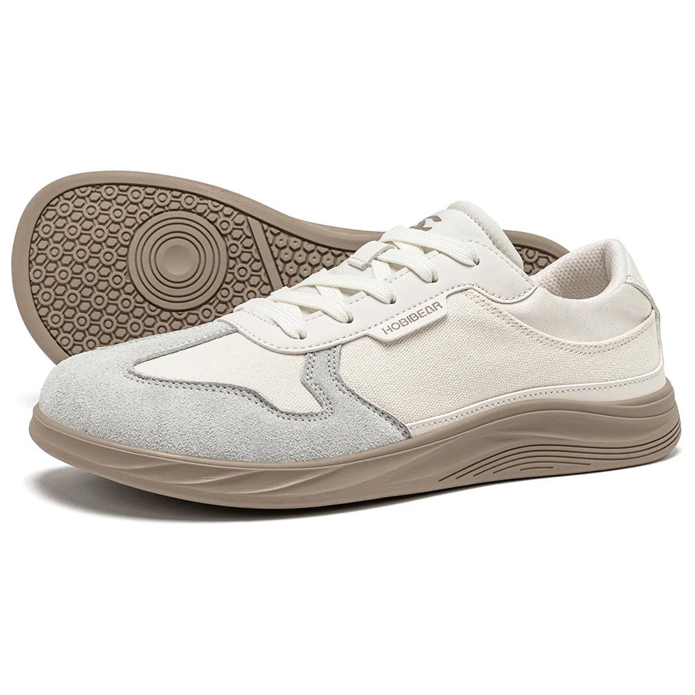 Chaussures pieds nus HOBIBEAR pour hommes et femmes | Baskets en toile à bout large, légères, déco