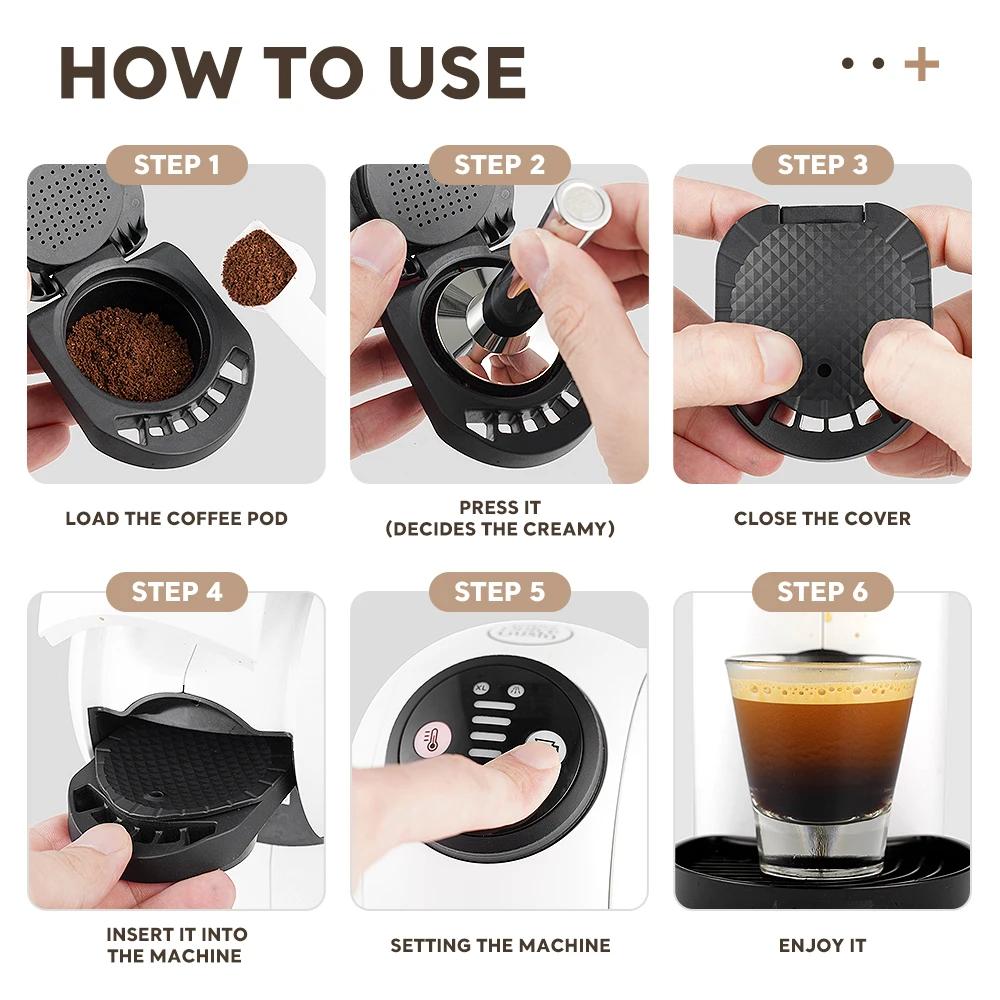 Adaptateur de capsules pour Dolce Gusto Crema, capsules originales Nespresso pour Machine à café Dol