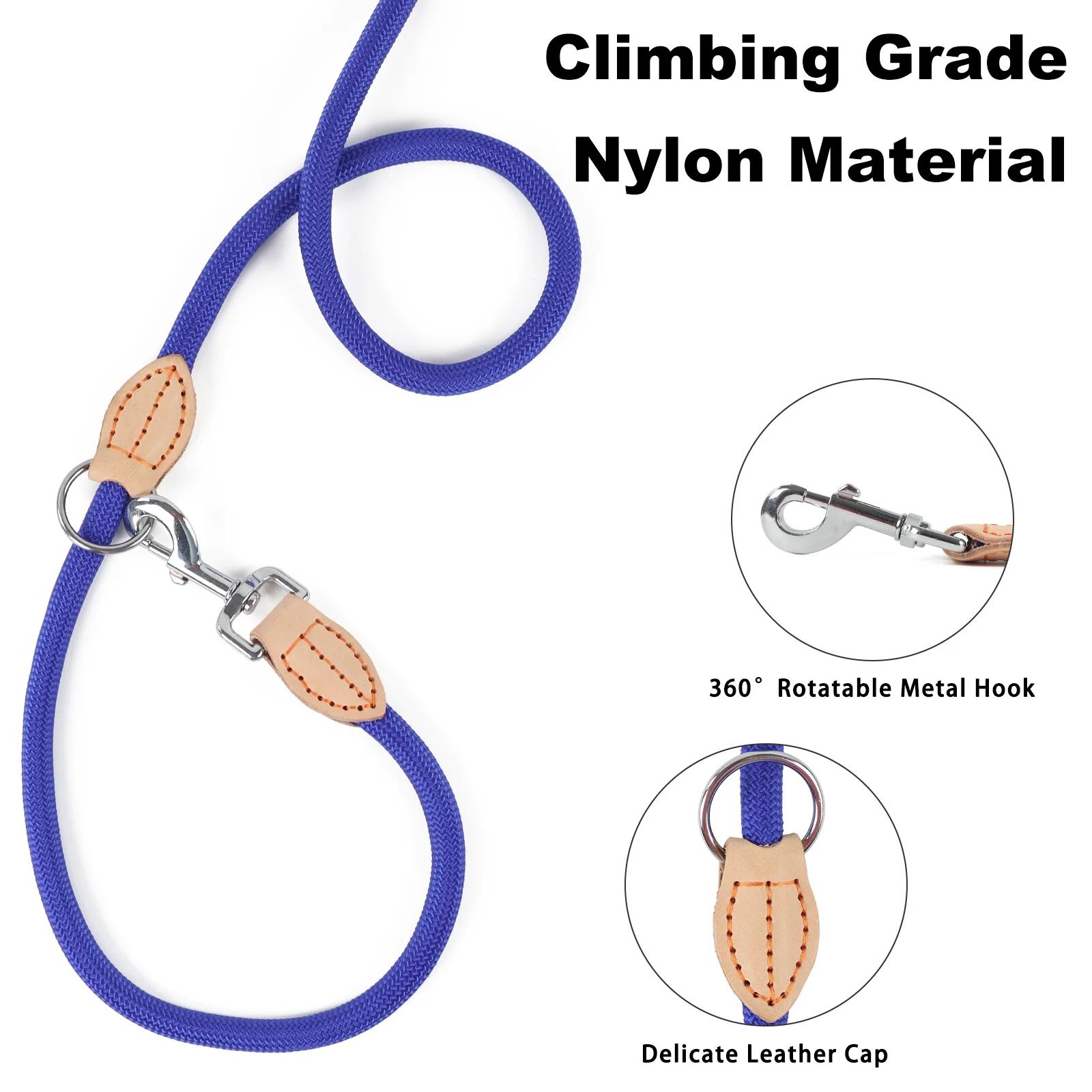 Laisses doubles polyvalentes pour chiens de taille moyenne, 210cm, réglables et en Nylon, mains libr