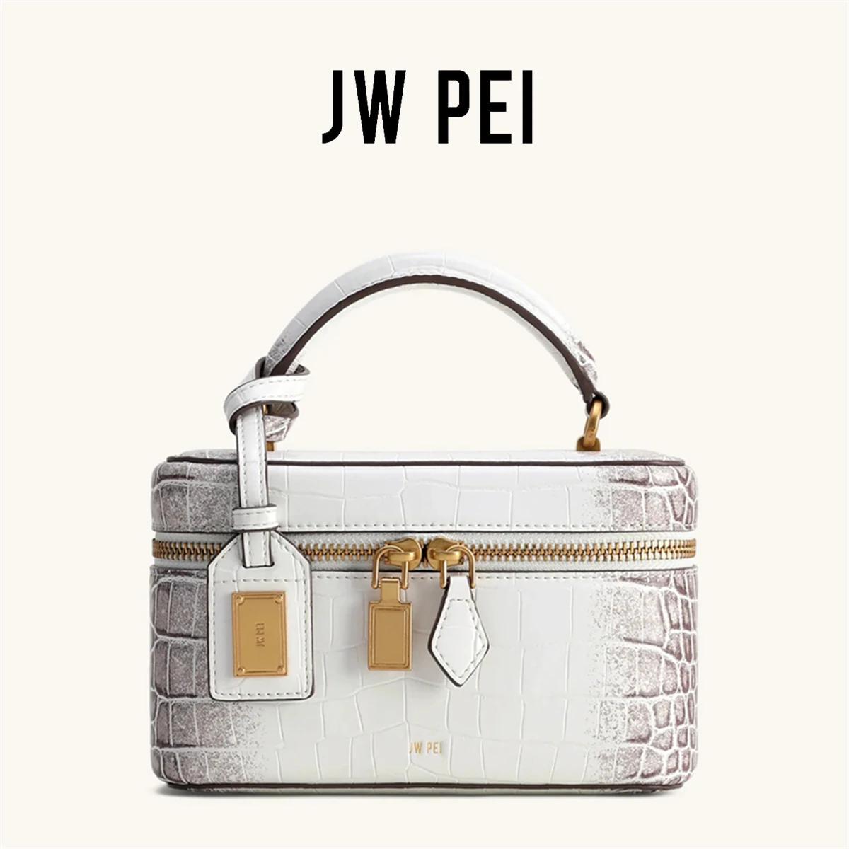 Sac à bandoulière pour femme JW PEI, sac à main croisé, petit sac carré gaufré effet croco, sac mess