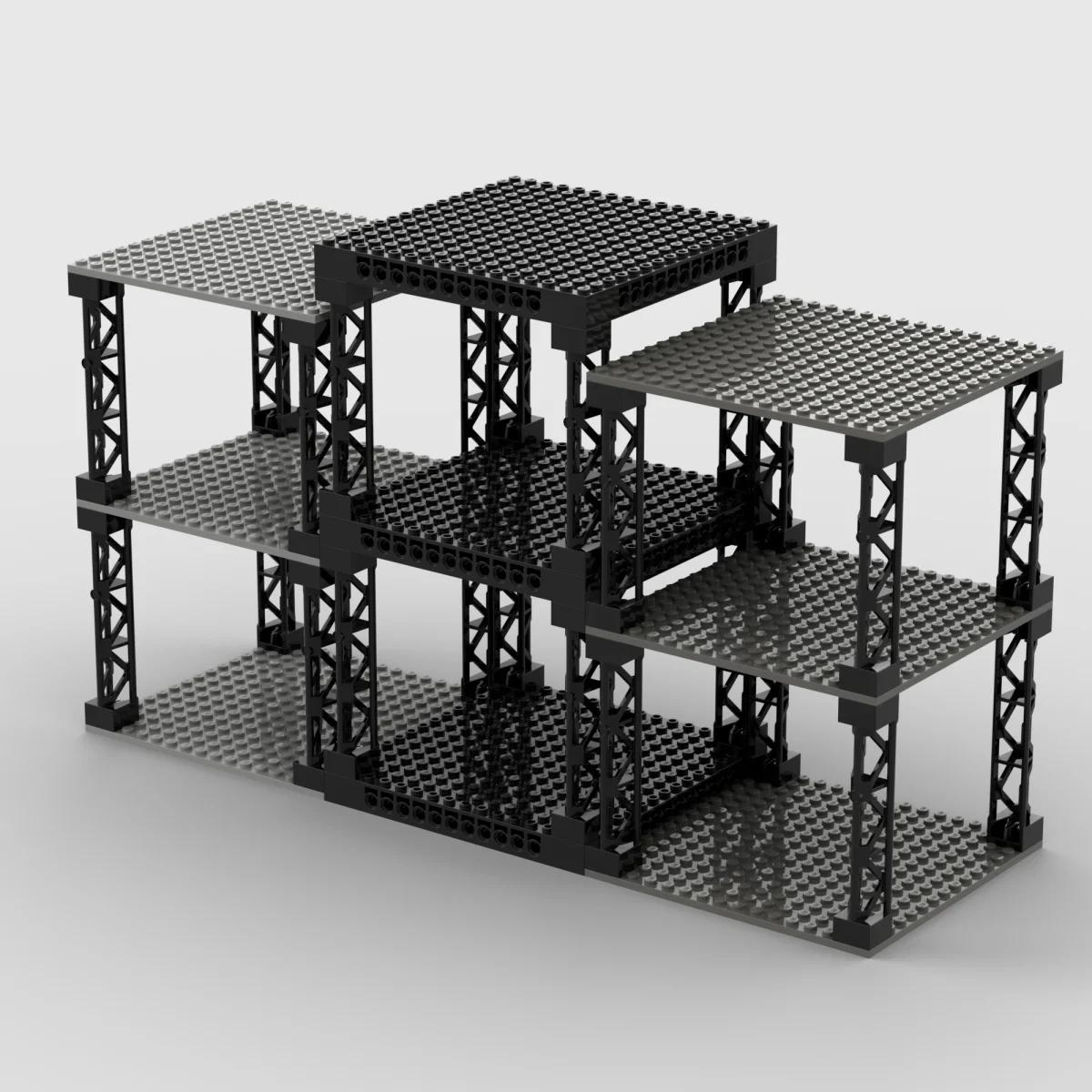 Blocs de construction multifonctionnels, Support de rangement de bureau multicouche empilable, bunke