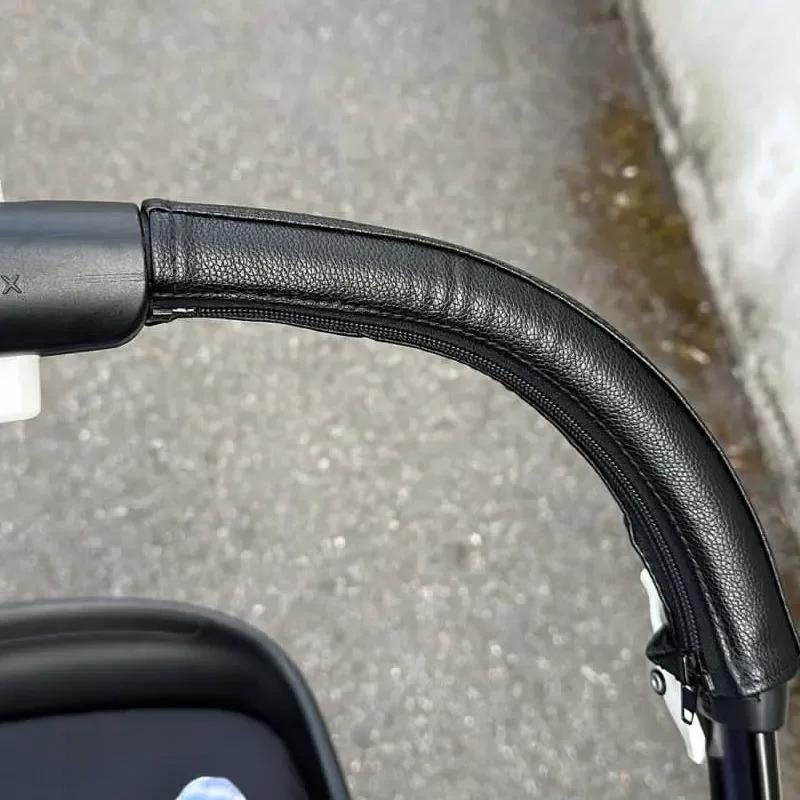 Housse en cuir pour poussette Cybex Priam 2/3/4 Mios 2/3, poignée poussoir, main courante pour maman