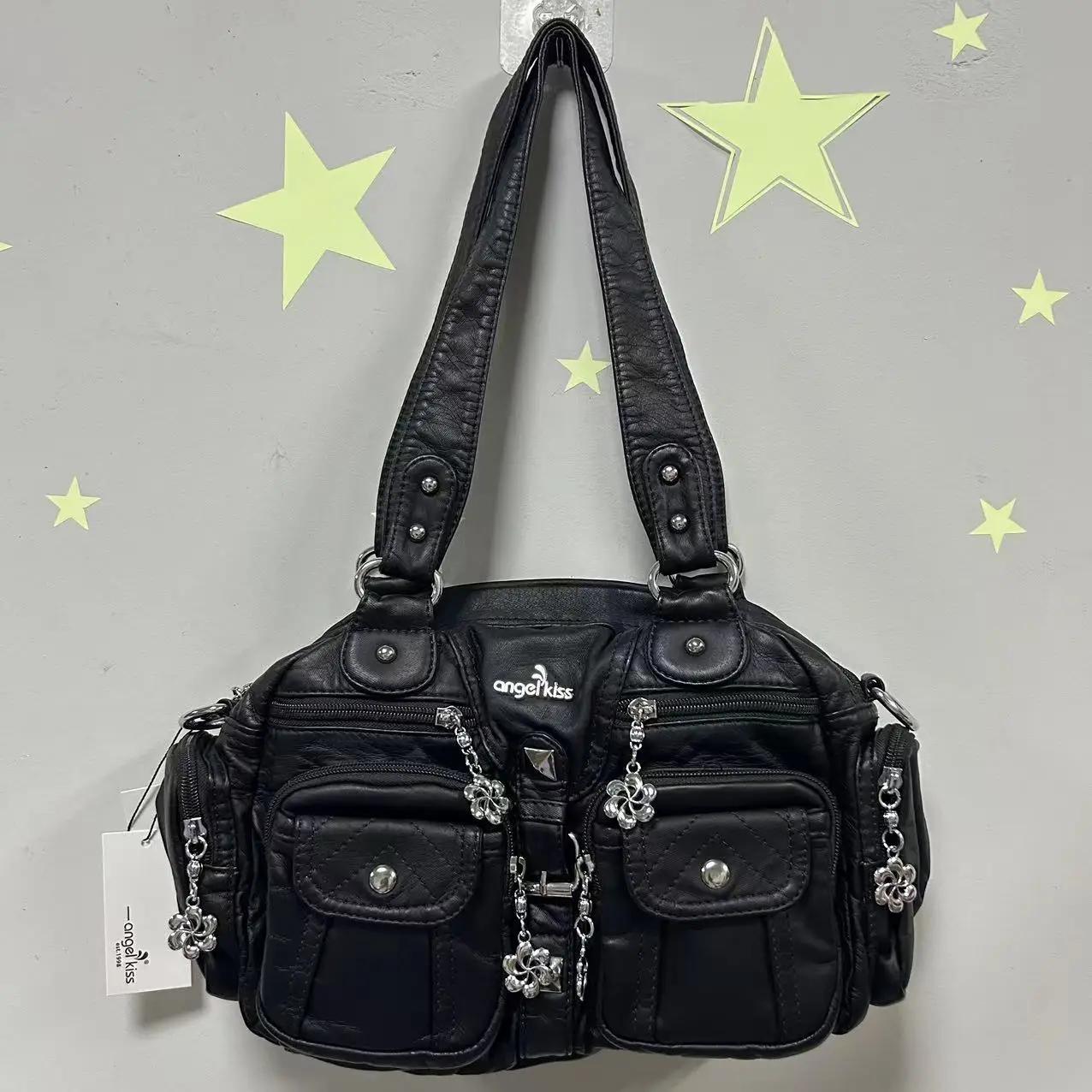 Sacs à main vintage pour femmes, sacs à bandoulière en PU tendance, sacs à main à poignée supérieure