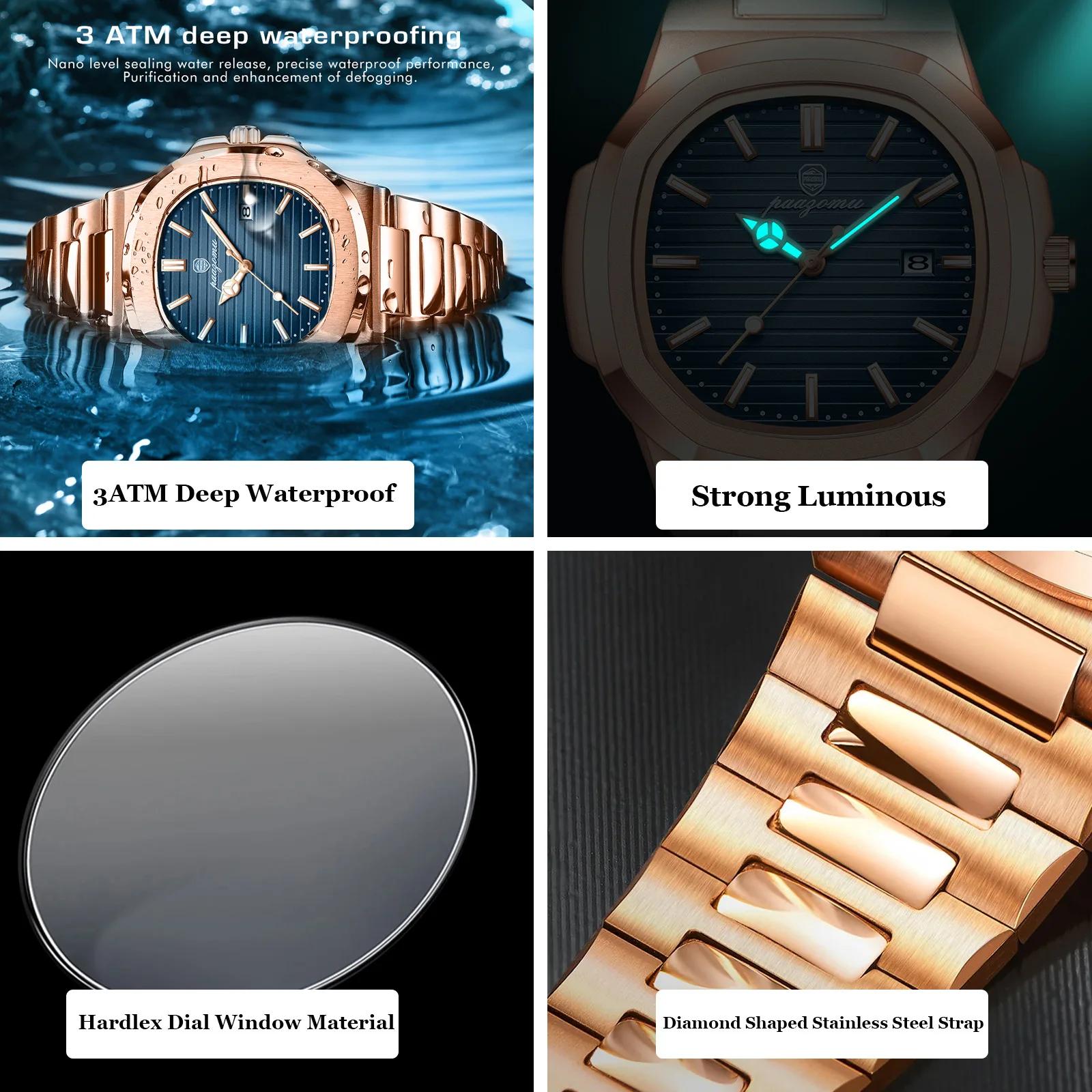 Nouvelle Montre Homme Tendance 2026 – Étanche, Lumineuse, en Acier Inoxydable, Affichage Date et Jou
