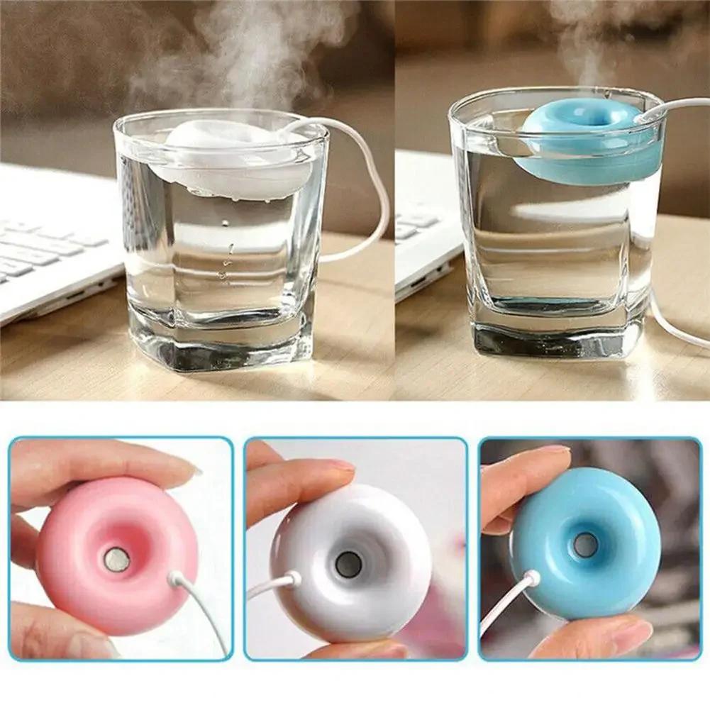 Mini humidificateur à ions négatifs Donut, purificateur d'air rond USB pour la maison, le bureau, di