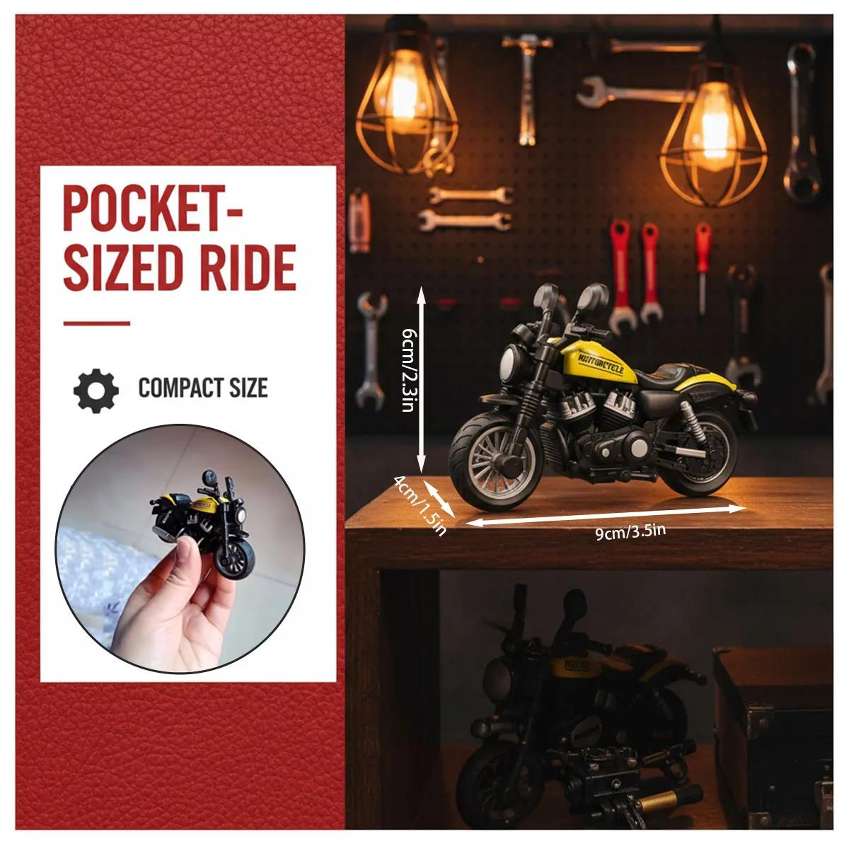 Jouets de modèle de moto, 1 pièce, Mini véhicules, accessoires de décoration pour garçon, voiture en
