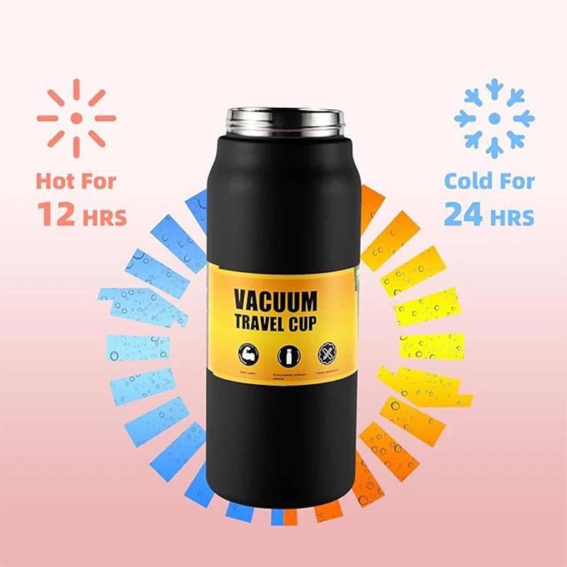 Bouteille d'eau thermos isolée sous vide, sans BPA, acier inoxydable, d'extraction HI Flask, café fr