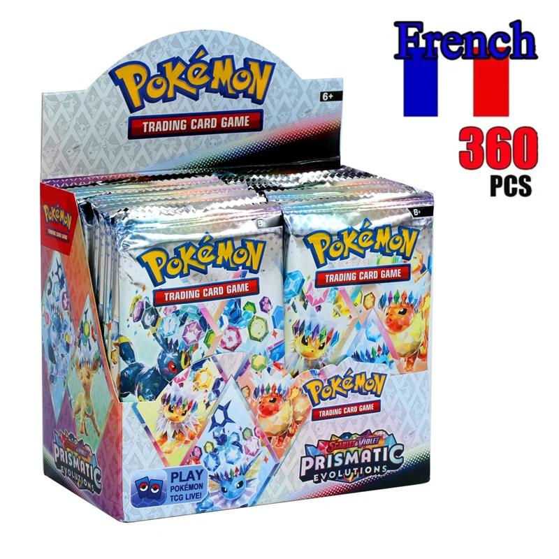 Carte Pokemon française, 360 pièces, évolutions prismatiques, étincelles, pour violoncelle, Booster 