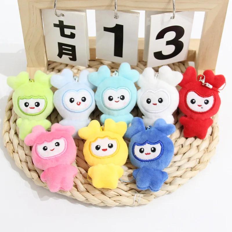 9 pièces Pendentif de sac et porte-clés Momo, figurine de dessin animé adorable, accessoires populai