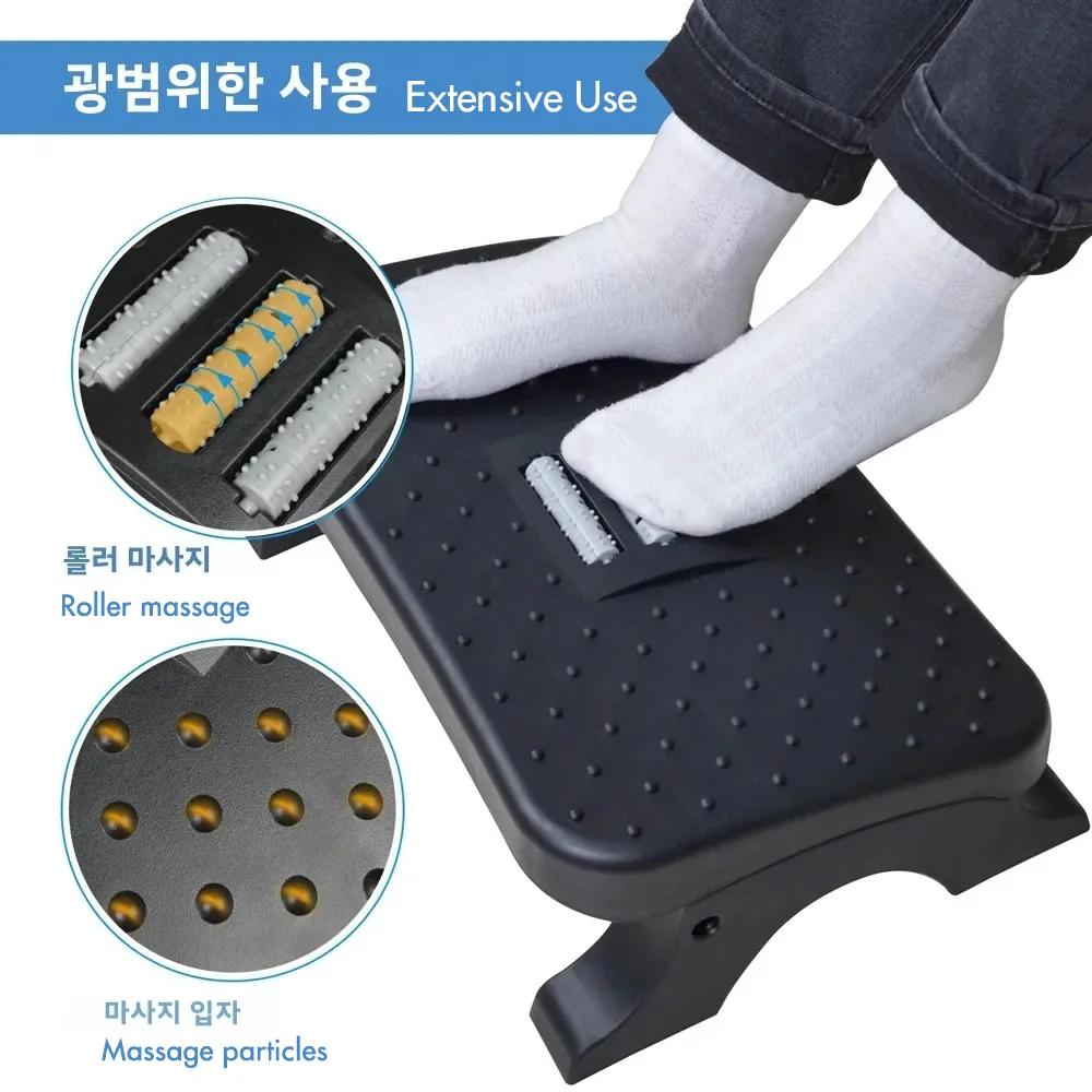 Repose-pieds ergonomique sous le bureau, rouleaux de massage, instituts d'assistance des jambes, tab