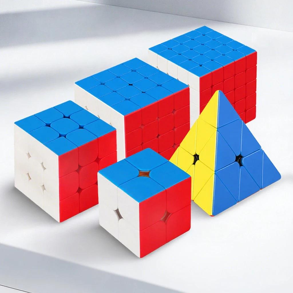 SENGSO Speed Cube 2X2 3x3 4X4 5X5 Cube pyramide résolution de problèmes casse-tête, Puzzle de couleu