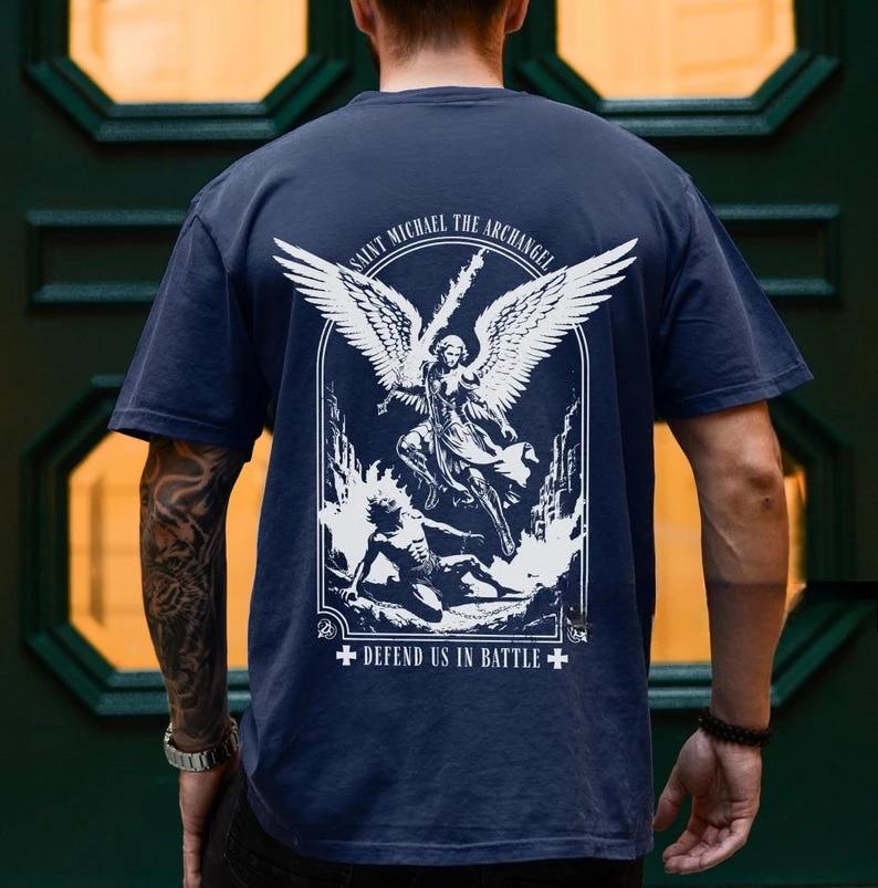 Saint Michael archange chemise archange chrétien Michael hommes chemise chrétienne hommes chrétien c