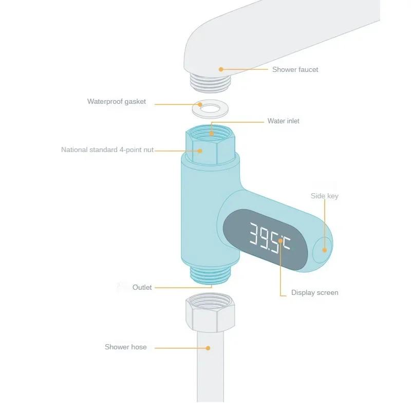 Thermomètre numérique à LED pour l'eau 5-85 ℃   Moniteur de température autonome haute précision pou