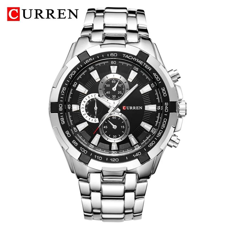 CURREN 8023 montre à Quartz pour hommes étanche Sport militaire montres homme affaires en acier inox