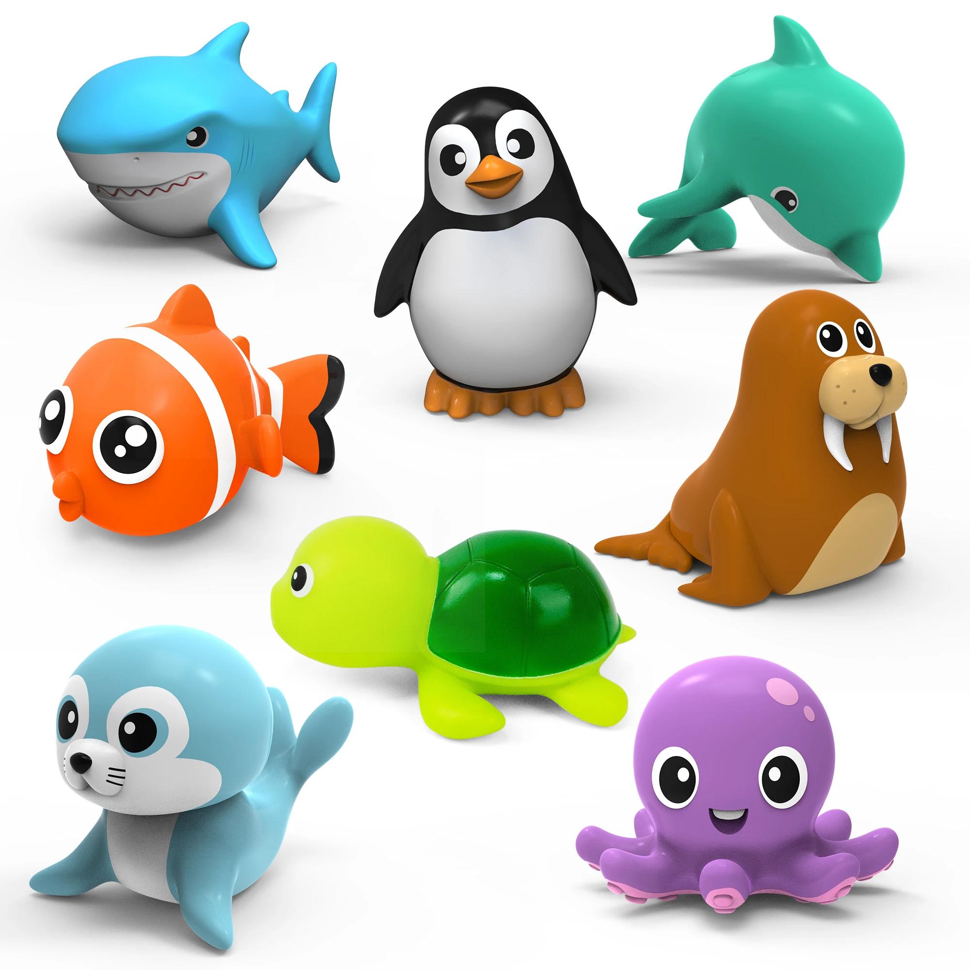Jouets de baignoire et de douche, animaux de mer résistants aux moisissures, jeu d'eau de bain, joue