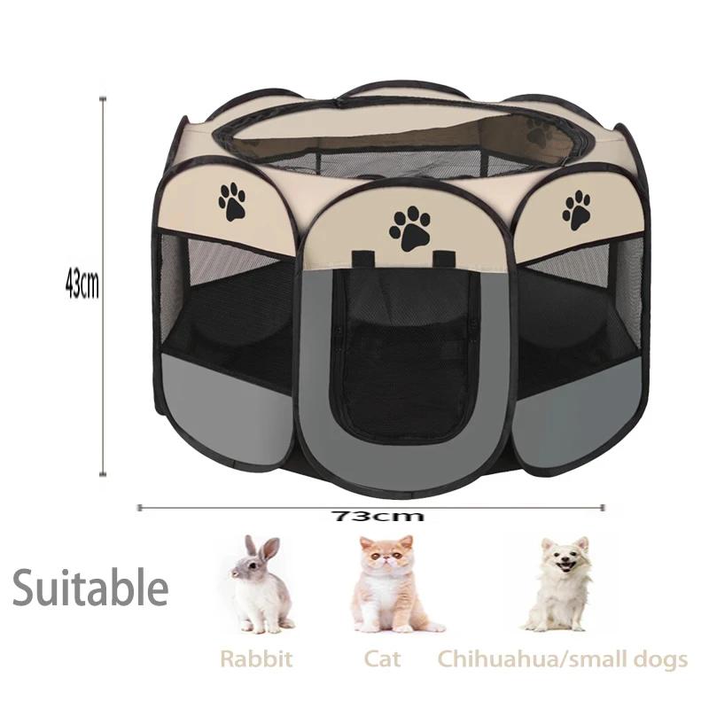 Tente pliable pour animaux de compagnie, poignée Durable, maison pour chat, tissu Oxford, clôture oc
