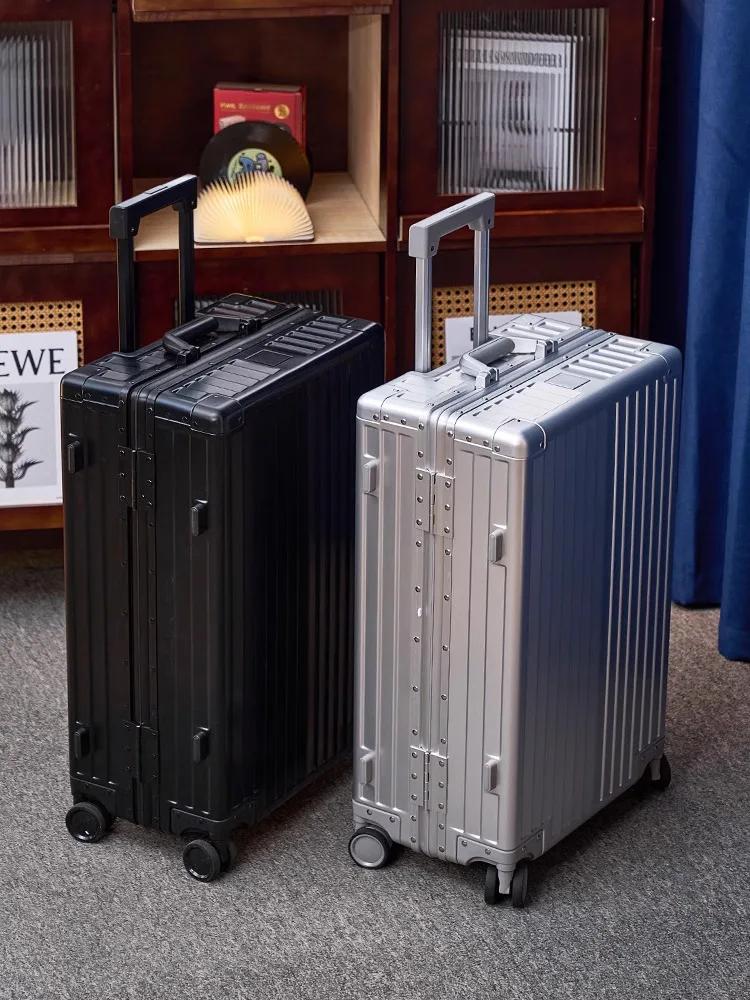 Valise à bagages entièrement en alliage d'aluminium et magnésium, valise d'embarquement de 20 pouces
