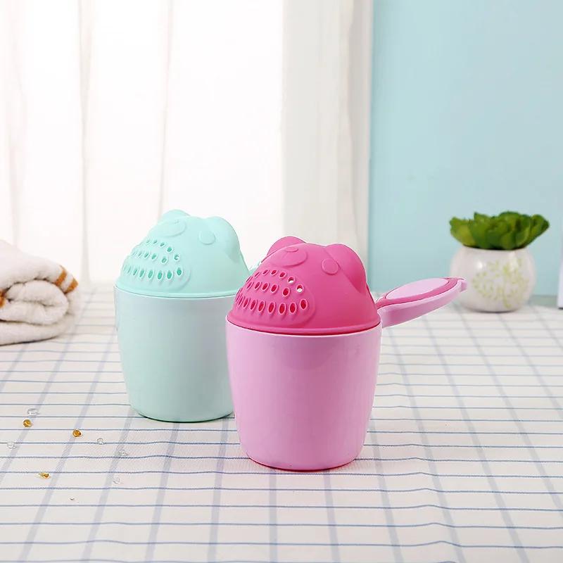 Bonnets de bain pour bébé, dessin animé mignon, tasse de shampoing pour enfants, Bailer de bain, cui