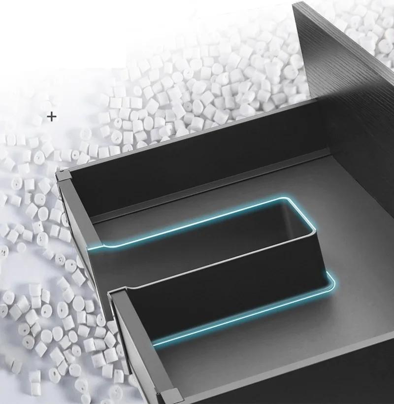 Couvercle d'œillet de déflecteur en PVC gris en forme de U, 2 pièces, sous l'évier, tiroir de lavabo