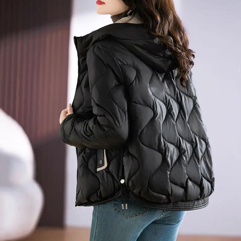 Parkas à capuche pour femmes, Streetwear chaud, Vêtements d'extérieur décontractés pour femmes, Mode