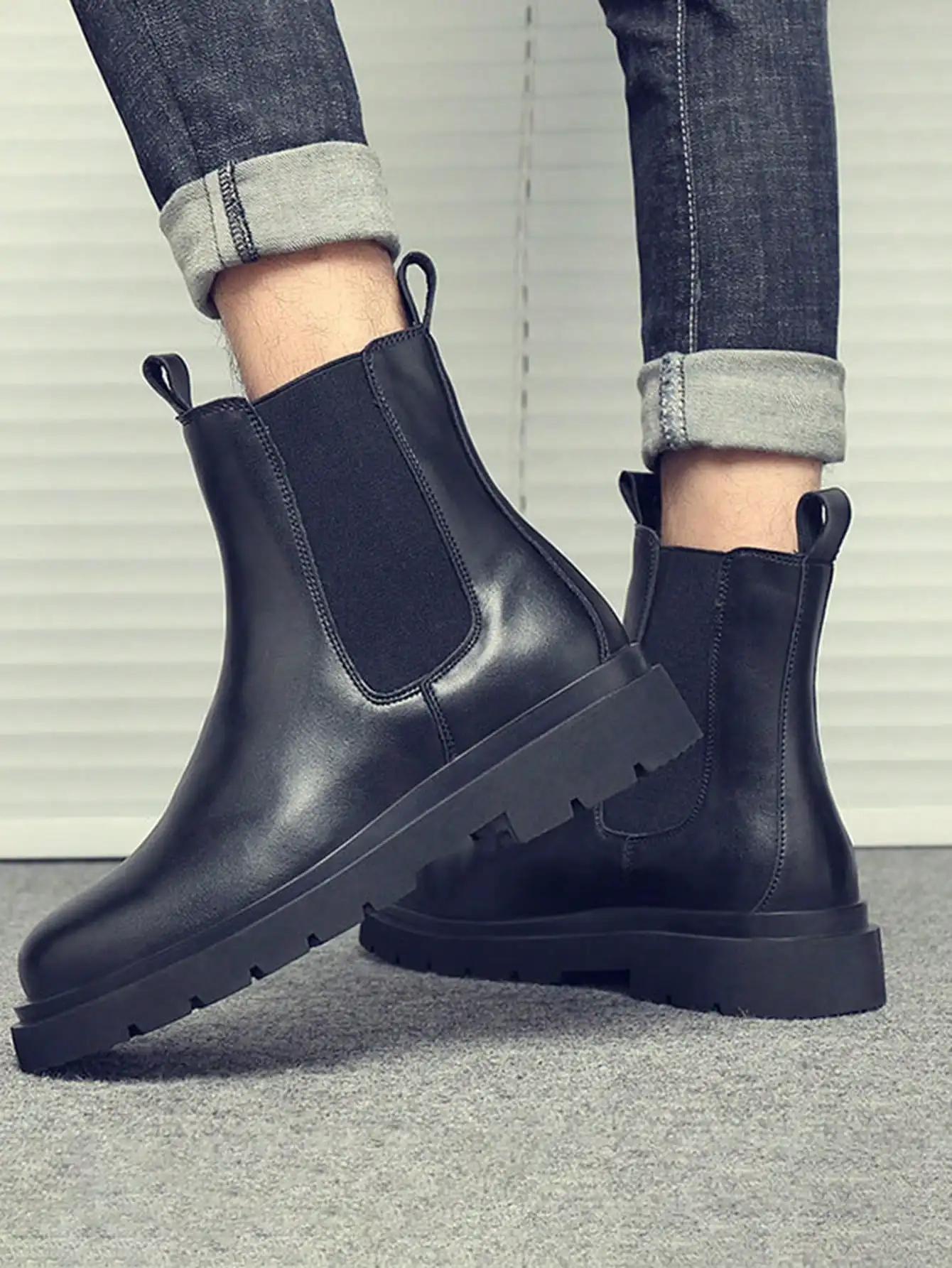 Bottines à double élasticité pour hommes