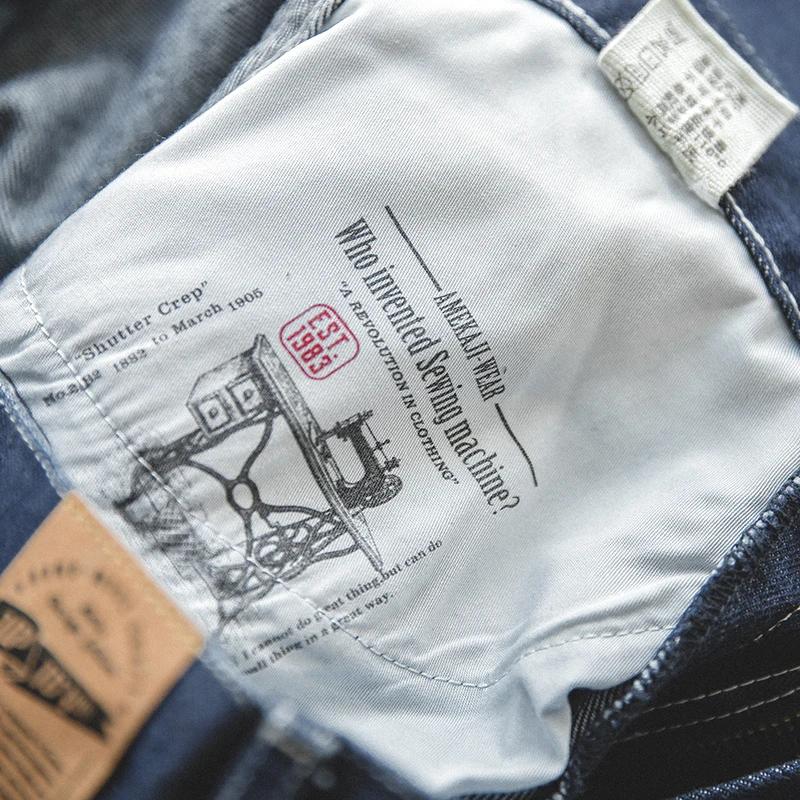 Maden tenue de travail rétro pantalon à jambes larges bleu foncé surdimensionné coupe ample Tube dro