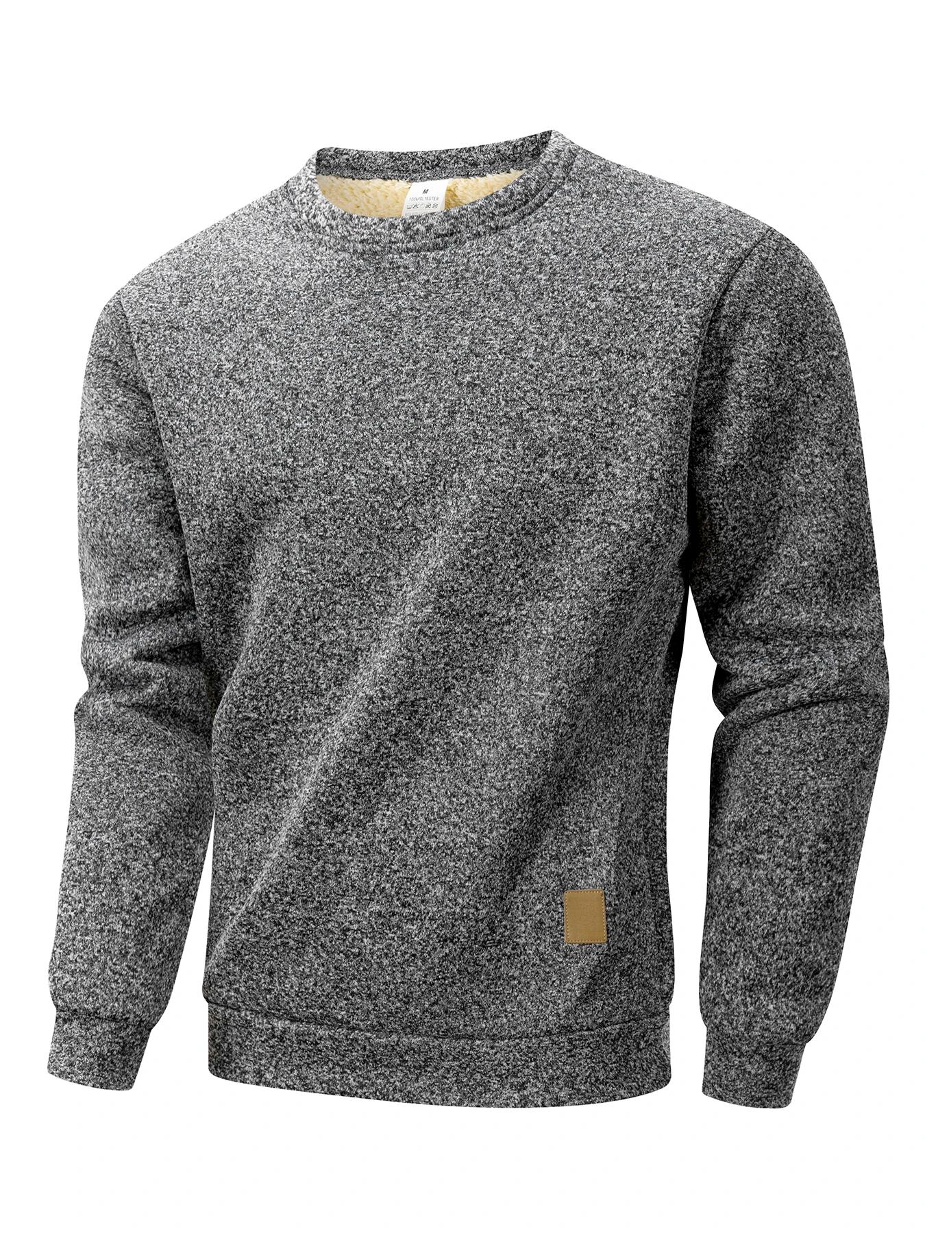 Sweat-shirt chaud doublé polaire pour homme, pull décontracté, à la mode, à manches longues, à capuc