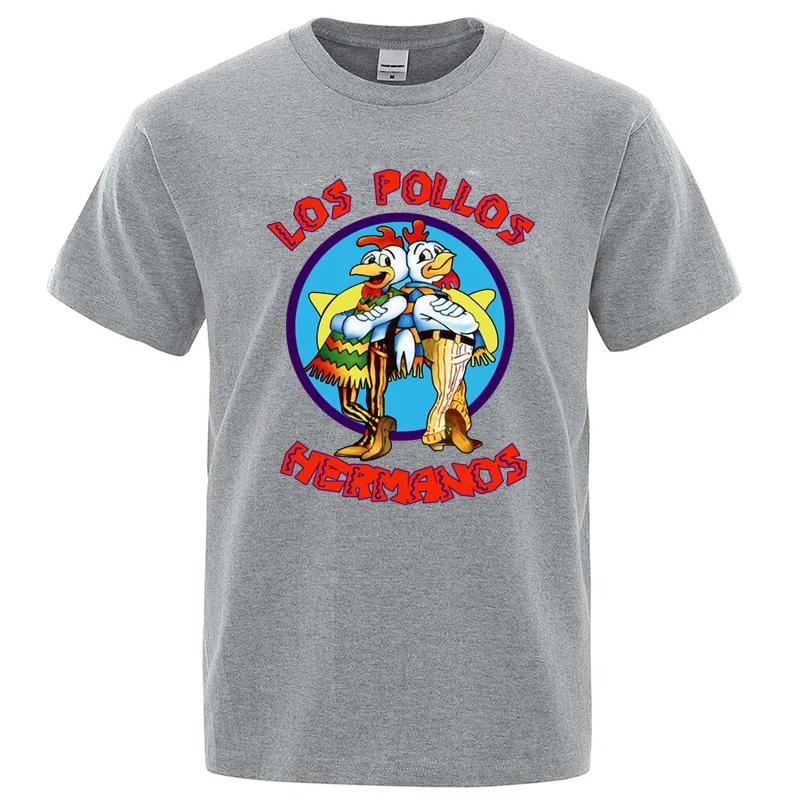 Été hommes de haute qualité LOS POLLOS Hermanos drôle imprimé T-Shirt décontracté coton respirant T-