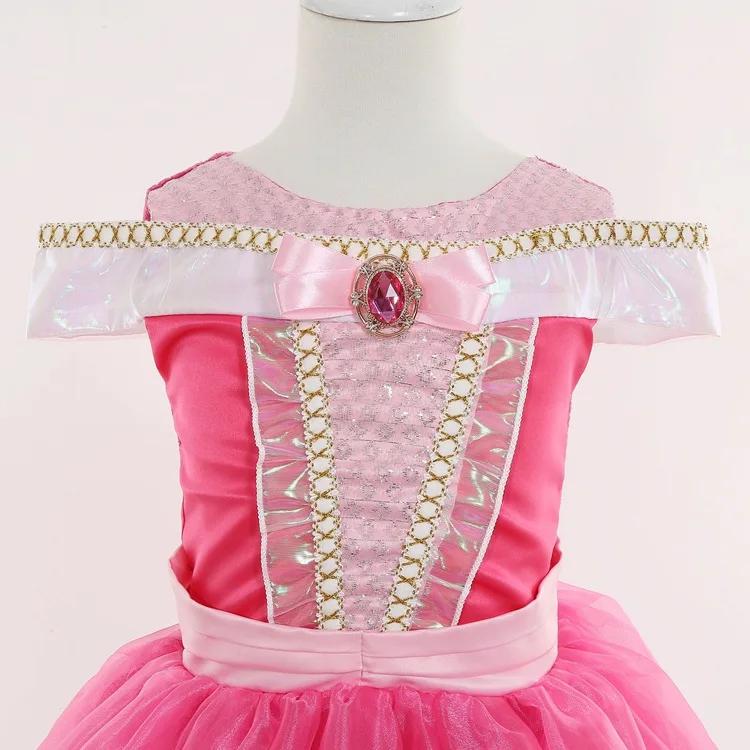 Robe Disney La Belle au Bois Dormant Aurora pour filles, déguisement fantaisie pour fête d'anniversa