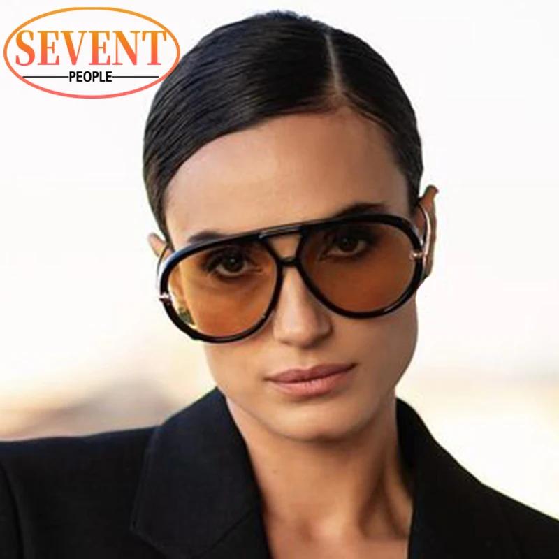 Lunettes de soleil oversize ovales style punk pour femme, grandes, marque de luxe 2026, monture méta