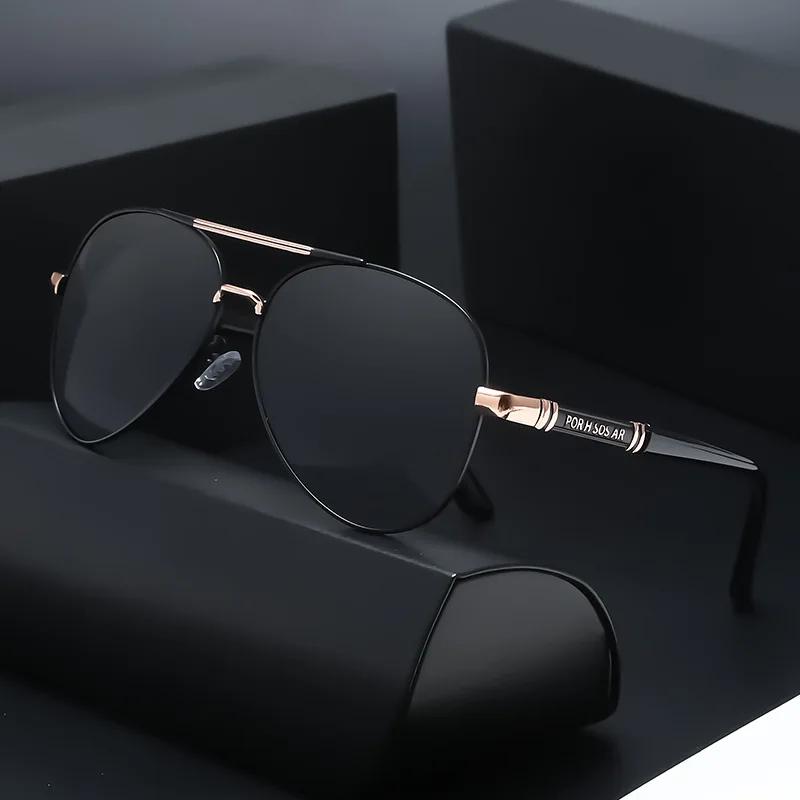 Lunettes de soleil polarisées hommes monture métallique qualité lunettes de soleil marque Design mâl
