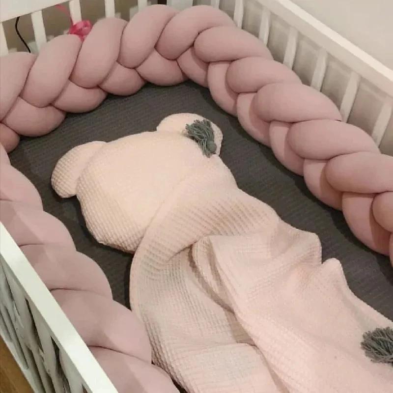 Protecteur de berceau de bébé 1M/2M/3M/4M, coussin à nœud tressé pour nourrissons et enfants, 3 acti
