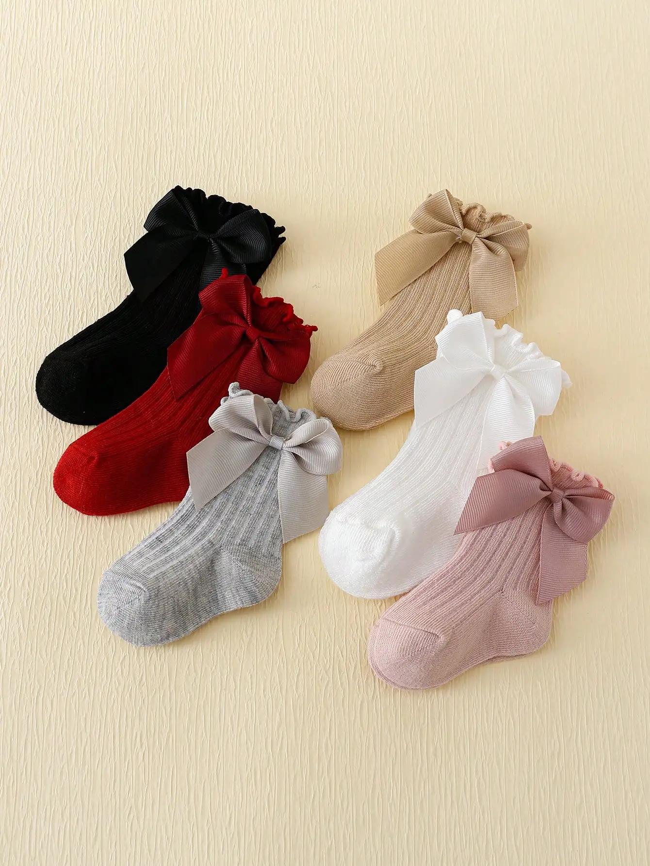 6 paires de chaussettes à bouche bulle en dentelle Rowan Bow pour bébé