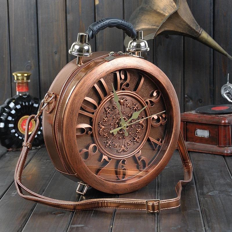 Sac à main rétro pour femmes, horloge créative, sac de montre, réveil personnalisé, Design, petit sa