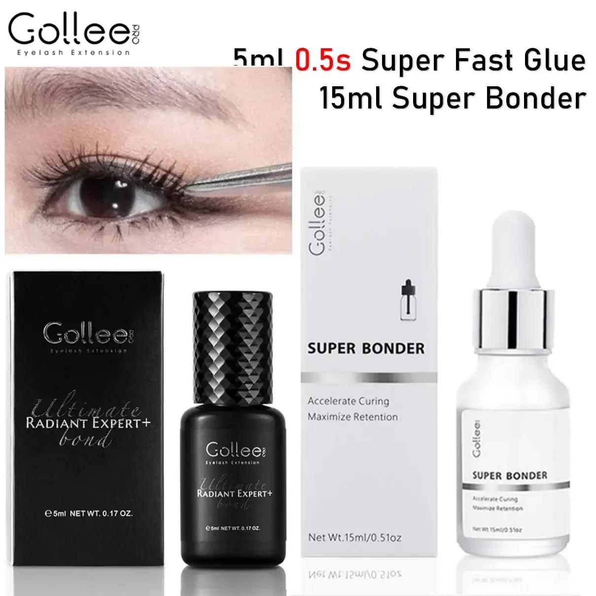 GOLLEE Super Bonder Extensions de cils scellant et colle d'extension de cils 0.5 secondes rétention 